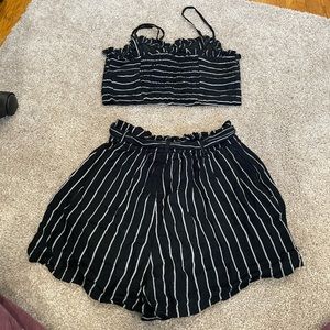 Striped two piece shorts set American eagle